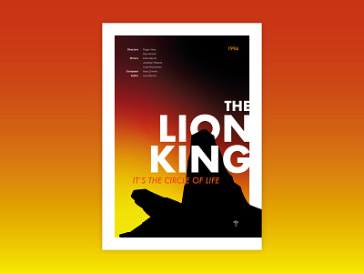 The Lion King - Movie Poster design disney futura graphic design helvetica movie poster poster a day poster challenge poster design the lion king typography walt disney