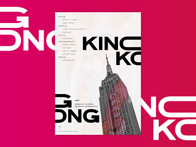 King Kong - Movie Poster blatant design graphic design king kong minimal movie poster poster challenge poster design