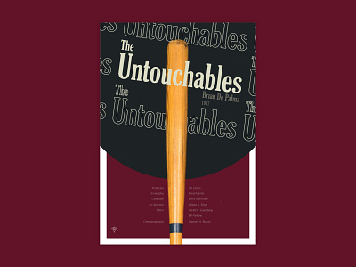The Untouchables - Movie Poster adobe baseball brain de palma design designerslife graphic design illustrator movie poster poster design poster lovers the untouchables typography