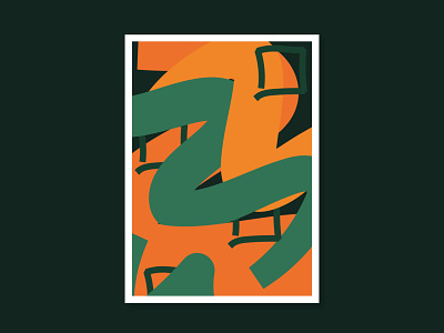 SWOOSH nr. VI colors design graphic design graphic love green illustrator orange poster poster design square swoosh