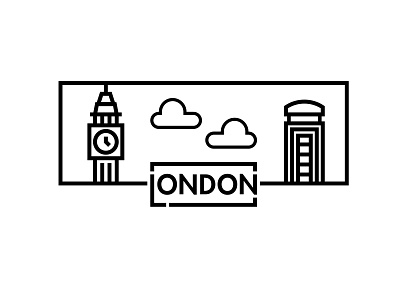 London - Logo adobe branding city branding dailylogochallange design futura graphic design illustrator logo london thicklines