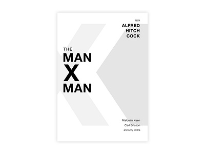 The Manxman - Movie poster adobe design graphic design helvetica hitchcock illustrator minimal movie poster poster a day poster challenge poster design typography