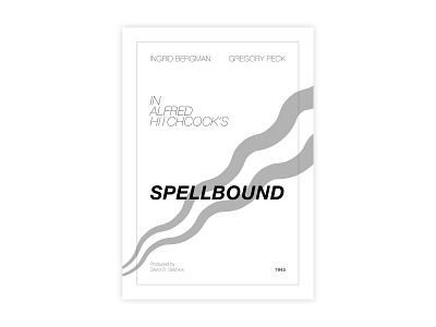 Spellbound - Movie poster adobe design graphic design helvetica hitchcock illustrator minimal movie poster poster a day poster challenge poster design spellbound typography