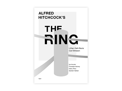 The Ring - Movie poster adobe boxing design graphic design helvetica hitchcock illustrator minimal movie poster poster a day poster challenge poster design ring typography