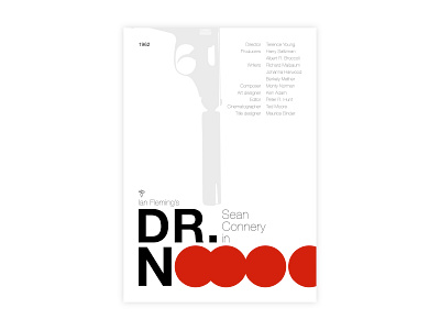 Dr. No - Movie poster 007 adobe design dr. no graphic design helvetica ian fleming illustrator james bond minimal movie poster poster a day poster challenge poster design typography