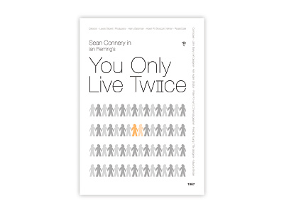 You Only Live Twice - Movie poster 007 adobe design graphic design helvetica ian fleming illustrator james bond minimal movie poster poster a day poster challenge poster design typography you only live twice