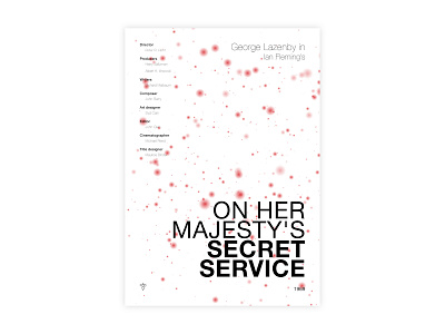 On Her Majesty S Secret Service - Movie poster 007 adobe design graphic design helvetica ian fleming illustrator james bond minimal movie poster on her majesty s secret service poster a day poster challenge poster design typography