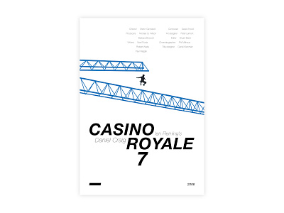Casino Royale - Movie poster 007 adobe casino royale design graphic design helvetica ian fleming illustrator james bond minimal movie poster poster a day poster challenge poster design typography