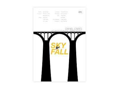 Skyfall - Movie posters 007 adobe design graphic design helvetica ian fleming illustrator james bond minimal movie poster poster a day poster challenge poster design skyfall typography