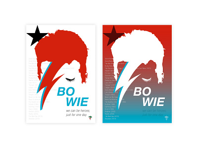 Poster - David Bowie adobe bowie david bowie design gradient graphic design helvetica illustrator minimal poster a day poster challenge poster design typography