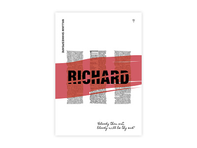 Richard III - Poster Design adobe design graphic design helvetica illustrator minimal poster a day poster design shakespeare typography