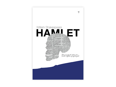 Hamlet - Poster Design adobe design graphic design hamlet helvetica illustrator minimal poster a day shakespeare typography