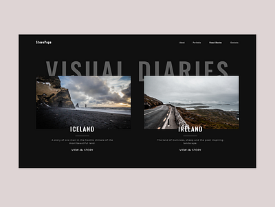 Travel blog blog blog design dark ui portfolio website travel blog travel blog design web design webdesign website design
