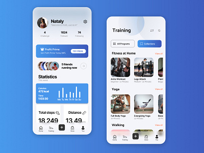 Fitness App UI Design app app design fitness app ui ui design ux