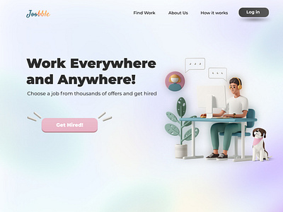 Freelance Job Landing Page Header