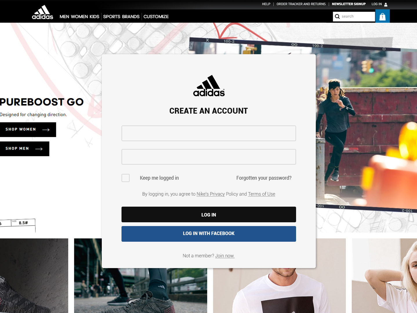 adidas create account