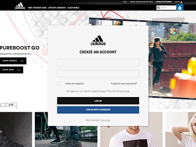 Adidas Sign In Page addidas dailyui 001 web