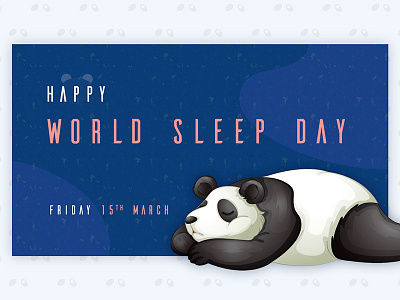 World Sleep Day concept illustration typography ui vector