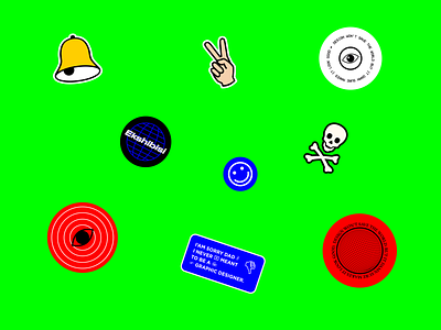 Sticker Set. 2 Posko Visual 2018 branding design event flat sticker set vector