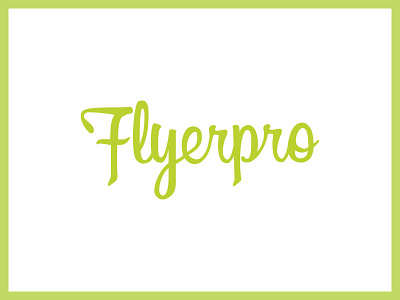 Flyerpro branding colour green logo typography