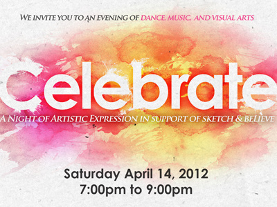 Celebrate celebrate flyer poster textures water colour