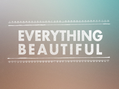 Everything Beautiful branding logo photography stamped texture typography