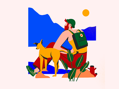 Dribbble invites giveaway adventure digital dog dribbble invitation giveaway hikking illustration invite invite giveaway mountain nature travel vector