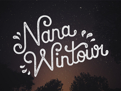 Nana Wintour brand hand lettering lettering type typography