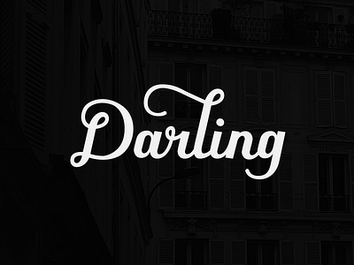 Darling lettering script type typography
