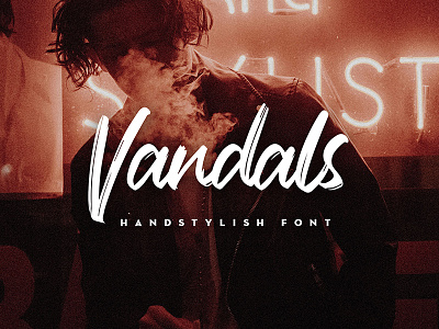 Vandals Handstylish Font ($16) brush design font fonts hipster lettering modern script texture