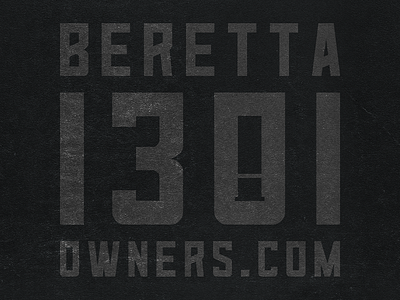 Beretta 1301 Owners logo firearms logo negative space shotgun tactical