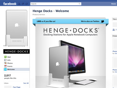 Henge Docks Facebook Page Design apple facebook henge docks mac