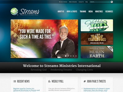 Streams Ministries Website v.2 Update