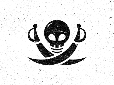 Unused Bulb Skull Mark light bulb logo mark pirate skull swords