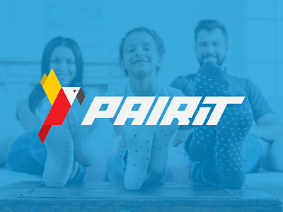 PairIt branding custom identity logo origami parrot typography