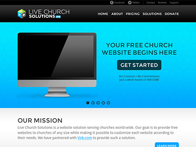 Live Church Solutions mockup v2 church free website