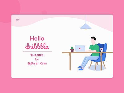 Hello Dribbble！ first illustrations shot ui ux