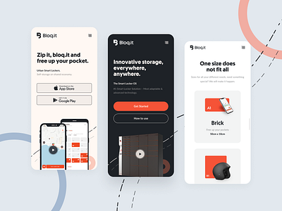 Bloq.it - Website Mobile Screens business design freelancer landing page redesign startup web web design web designer website