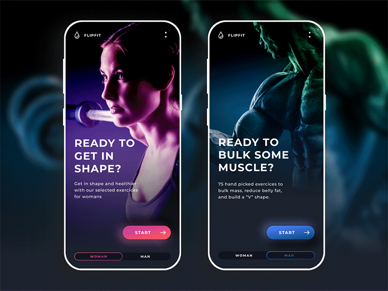 FlipFit - Workout / Fitness concept app