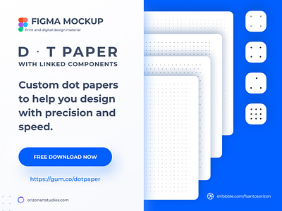 Dot and Grid Paper Template - Free Figma Mockup clean design design design material dot download figma material freebie graphic grid interface mockup modern paper print template ui uidesign uiux ux vector