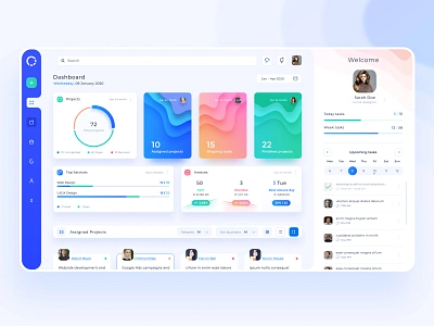 CRM - Project Manager - Dashboard - Work in progress 1/3 app clean crm design figma interface mobile modern project projectmanagement ui ui ux uidesign uiux ux webapp webdesign workinprogress