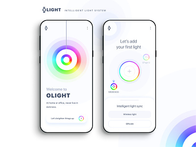 Olight - Light system android app app designer bulb clean electricity energy figma interface ios kelvin lamp light minimalistic mobile modern power uiux uiuxdesign vector