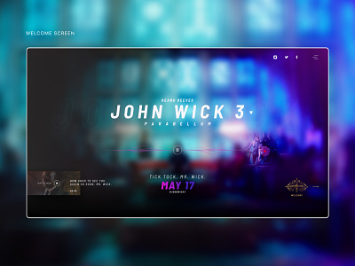 John Wick 3 - Fan website - concept cinema concept dark design figma film interface johnwick3 mobile modern movie responsive ui uidesign uiux uiuxdesign ux web webdesign website