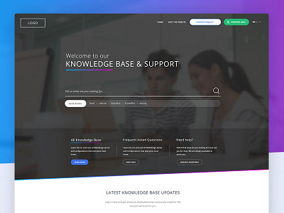 Website Knowledge Base And Support - WIP clean dark front landing landpage layout minimal ui webdesign website