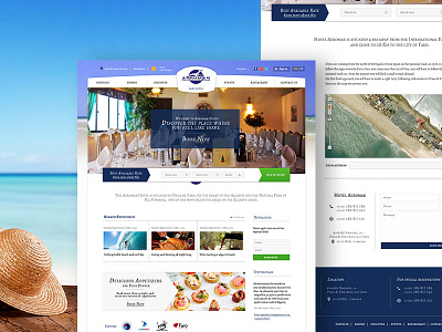 Aeromar Hotel - WebSite beach clean family homepage hotel modern responsive summer ui web website