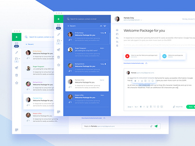 Email App - Email Inbox - Concept app concept clean clean app dashboard desktop inbox interface mobile modern responsive responsive email uidesign uxdesign web app