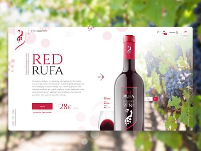Rufa - Regional Portuguese Wine alcohol alcohol branding clean drink elegant figma grape interface logo modern red red wine responsive ui uidesign uiux web web site website wine