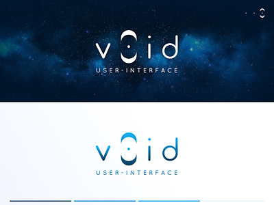 Void - User-interface logo concept 1/3 - WIP abstract blue branding concept design figma logo mark modern theme type typography ui vector void wordmark