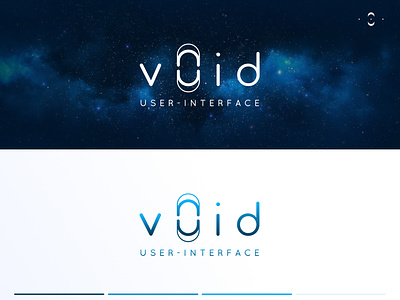 Void - User-interface logo concept 2/3 - WIP abstract blue branding concept design figma logo mark modern theme type typography ui vector void wordmark