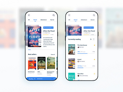 Social book reading and share app - V1 Concept app clean concept design figma interface mobile modern typography ui uidesign uiux ux vector white